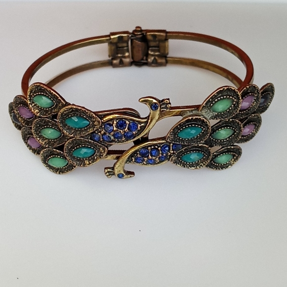 🎉 Peacock Necklace and Bracelet Set - Picture 3 of 8